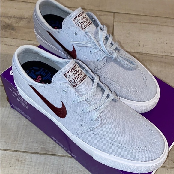 NIKE SB STEFAN JANOSKI Sky grey maroon sneakers - Picture 2 of 7